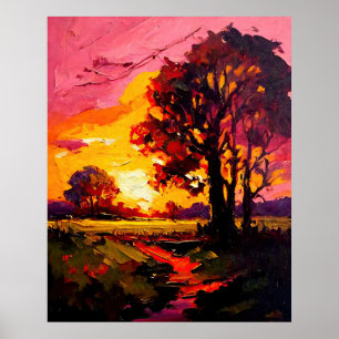 Póster Sad Meadow Sunset Bella Artes