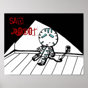 Póster Sad Robot Poster