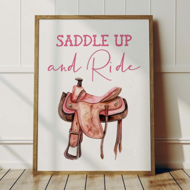 Póster Saddle Up Cowgirl Poster Kids Western Room Decor (Subido por el creador)