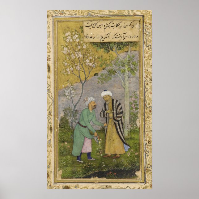 Póster Sadi en un jardín Rosa (Frente)