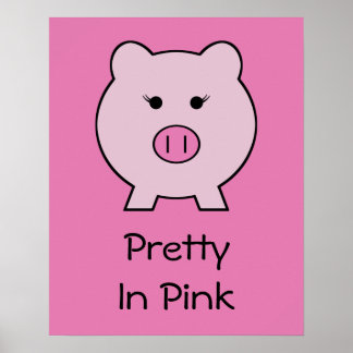 Póster Sadie el cerdo rosado ~ Cute Girly Kawaii