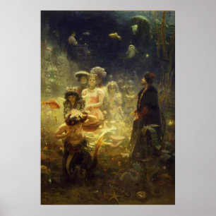 Póster Sadko en la sirena subacuática de Ilya Repin del