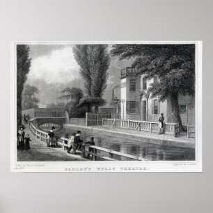 Póster Sadler's Wells Theatre, engraved by J. Garner