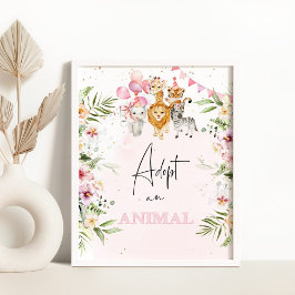 Póster Safari adopta un cumpleaños menor