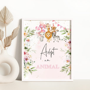 Póster Safari adopta un cumpleaños menor