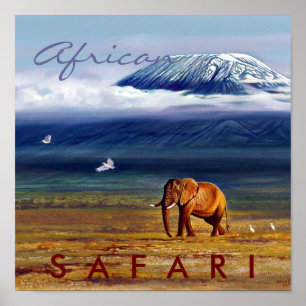 Póster Safari africano