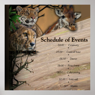 Póster Safari al aire libre