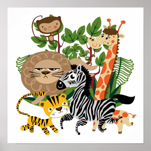 Póster Safari animal (Frente)