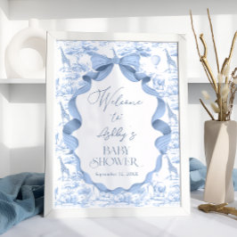 Póster Safari Animales Toile de Jouy Bebé ducha Bienvenid