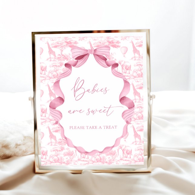 Póster Safari Animales Toile rosa de Jouy Los bebés son d (Subido por el creador)