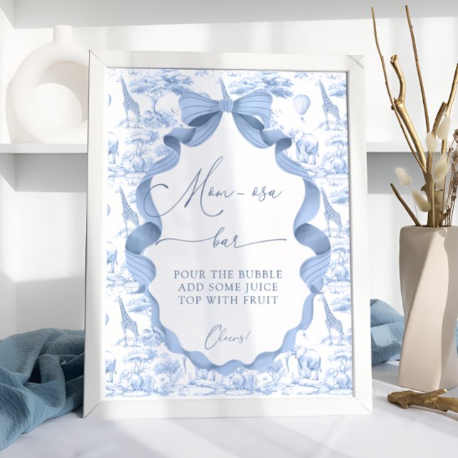 Póster Safari Animals Toile de Jo Baby Shower Mom-osa Bar (Subido por el creador)