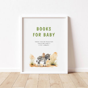 Póster Safari Baby Animals Baby Shower Books For Baby