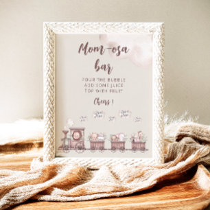 Póster Safari Baby Animals Entrenan en Baby Shower Mom-os