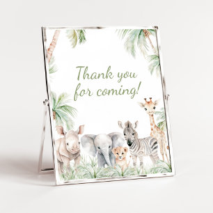 Póster Safari de la selva salvaje Un animal gracias por v