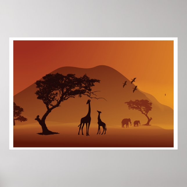 Póster safari en áfrica poster DE 8.99 (Frente)