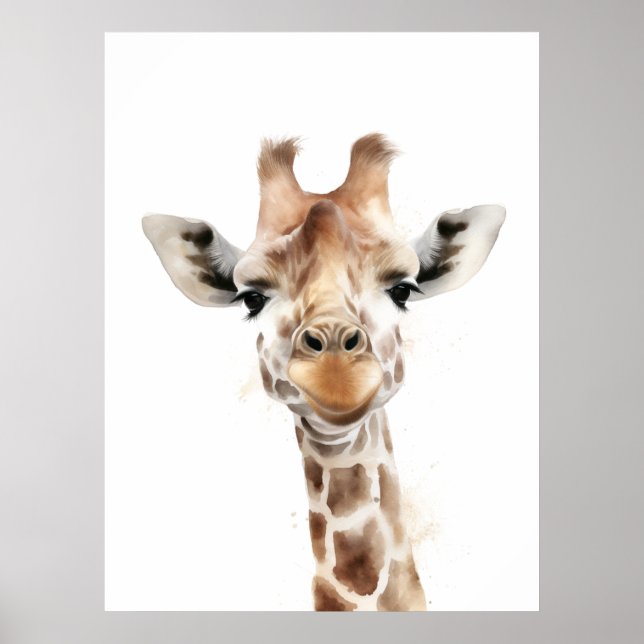 Póster Safari Giraffe Wall Art (Frente)