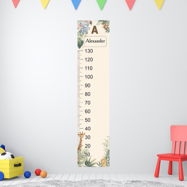 Póster Safari Personalized Name Monogram A Growth Chart (Subido por el creador)
