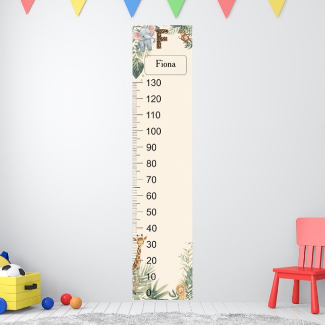 Póster Safari Personalized Name Monogram F Growth Chart (Subido por el creador)