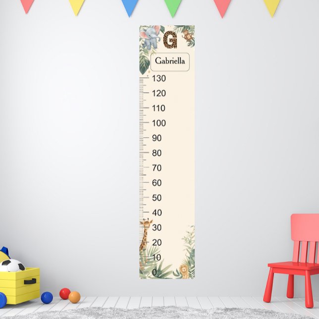 Póster Safari Personalized Name Monogram G Growth Chart (Subido por el creador)