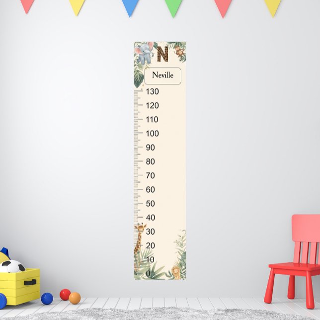 Póster Safari Personalized Name Monogram N Growth Chart (Subido por el creador)