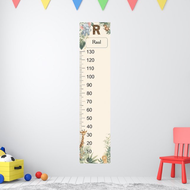 Póster Safari Personalized Name Monogram R Growth Chart (Subido por el creador)