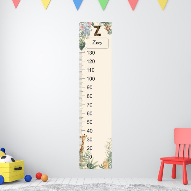 Póster Safari Personalized Name Monogram Z Growth Chart (Subido por el creador)