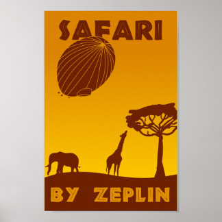 Póster Safari: ¡Por Zeplin!