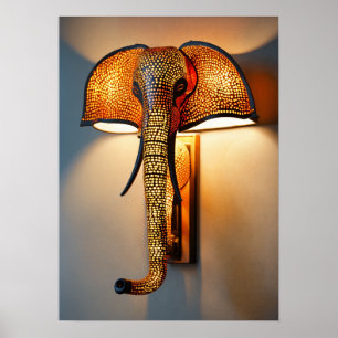 Póster "Safari Splendor: Fijación de la lámpara de la par