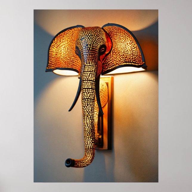 Póster "Safari Splendor: Fijación de la lámpara de la par (Frente)