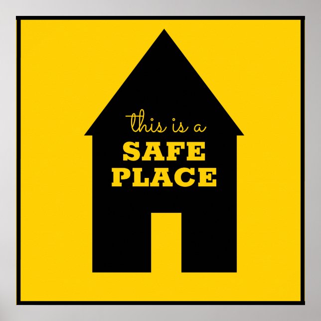 Póster Safe Place Sign (Frente)