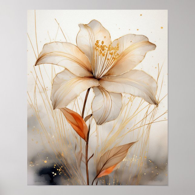 Póster Saffron Serenity (Frente)