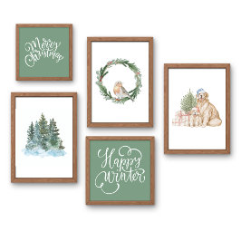 Póster Saga Green Merry Christmas Wall