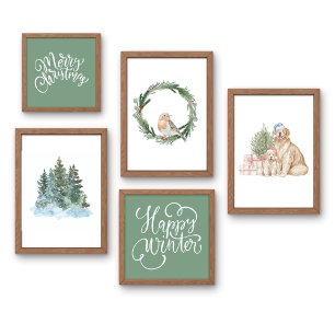 Póster Saga Green Merry Christmas Wall