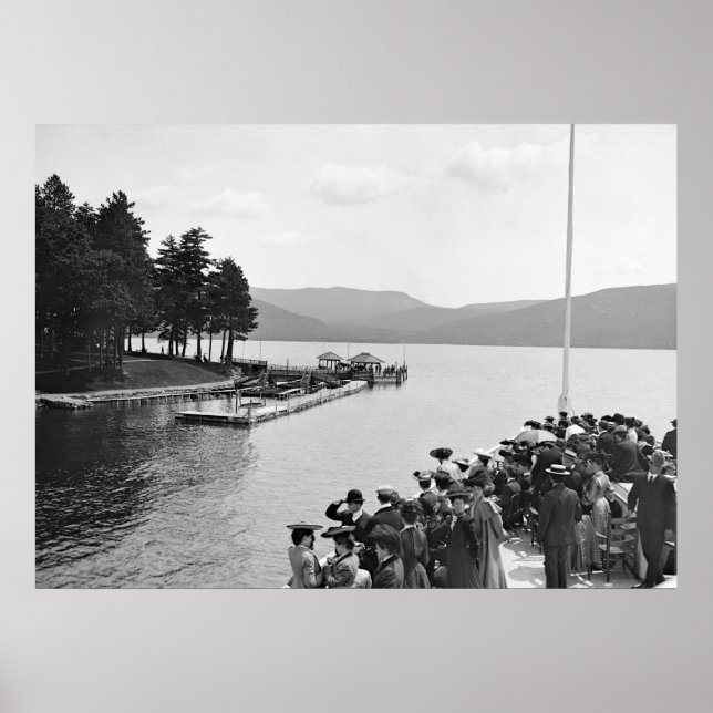 Póster Sagamore Dock, Lago George: 1904 (Frente)