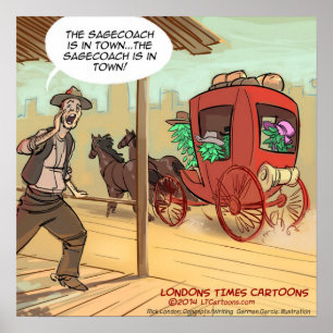 Póster Sage Coach Está En El Poster Funerario De La Ciuda