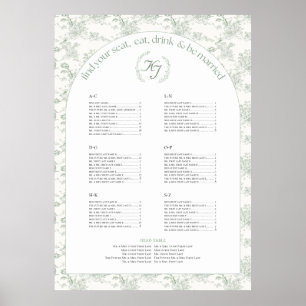 Póster Sage Elegant Toile Stars