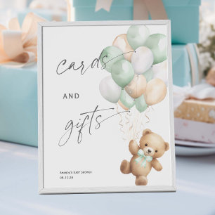 Póster Sage Green Bearly wait, tarjetas y regalos moderno