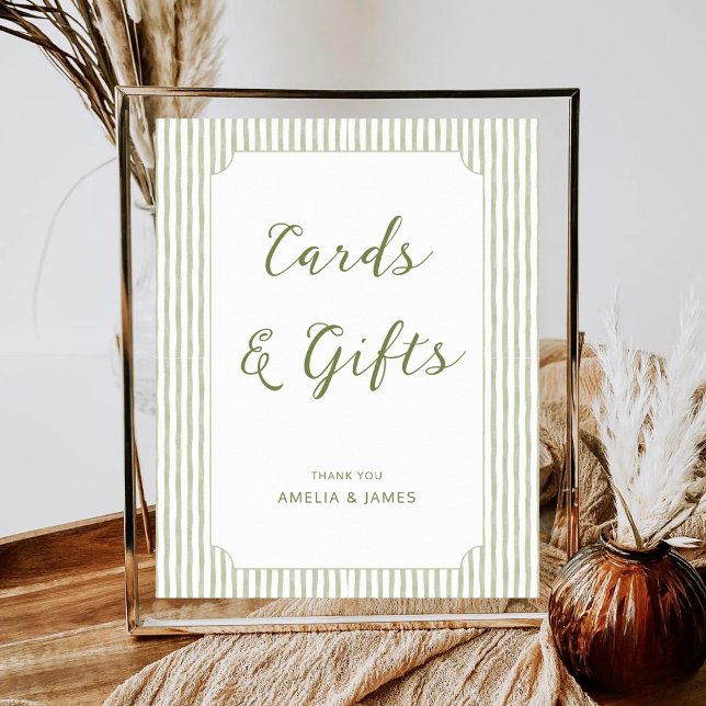 Póster Sage Green Cards and Gifts Wedding Bridal Shower (Subido por el creador)