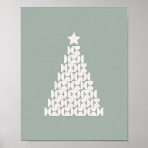 Póster Sage Green Christmas Tree
