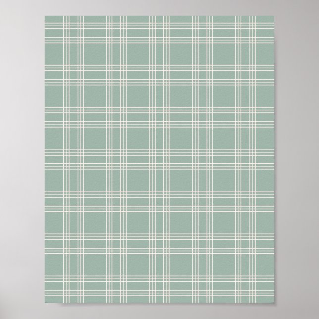 Póster Sage Green Gingham (Frente)