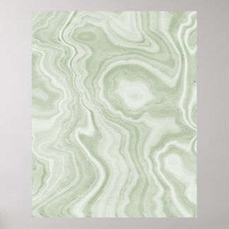 Póster Sage Green Marble Texture