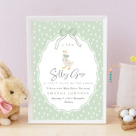Póster Sage Green Silly Goose Coquette Baby Shower