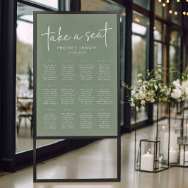 Póster Sage Minimalista Script Bridal Shower