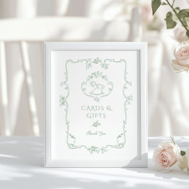 Póster Sage Rocking horse Chino Tarjetas y regalos