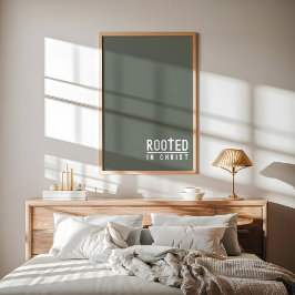 Póster Sage Rooted Christian faith letter Poster