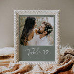 Póster SAGE Tabla de fotos bohemias verdes número 8x10<br><div class="desc">La Colección SAGE es fresca, moderna y perfecta para la celebración de bodas bohemios o de género neutro. Cuenta con un impresionante y moderno tipo de letra de guión combinado con un magnífico color verde sabio, creando un aspecto limpio y elegante. Esta colección es perfecta para parejas que desean crear...</div>