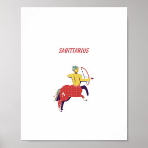 Póster Sagitario Rosa, zodiaco, signo zodiacal