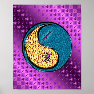 Póster Sagitario y Boar de Agua