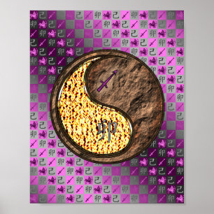 Póster Sagitario y conejo terrestre