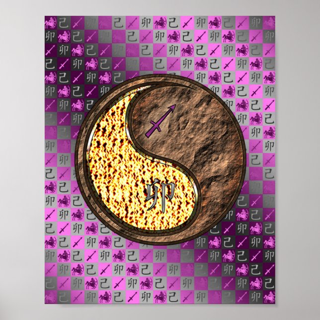 Póster Sagitario y conejo terrestre (Frente)